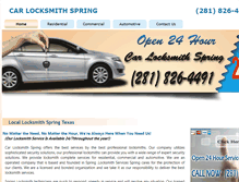 Tablet Screenshot of carlocksmithspring.com
